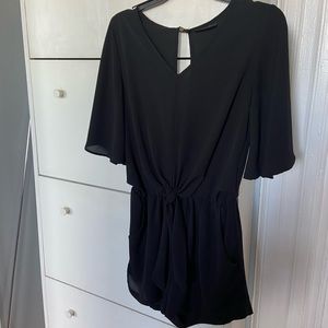 VICI Black Romper with Tie in Front
